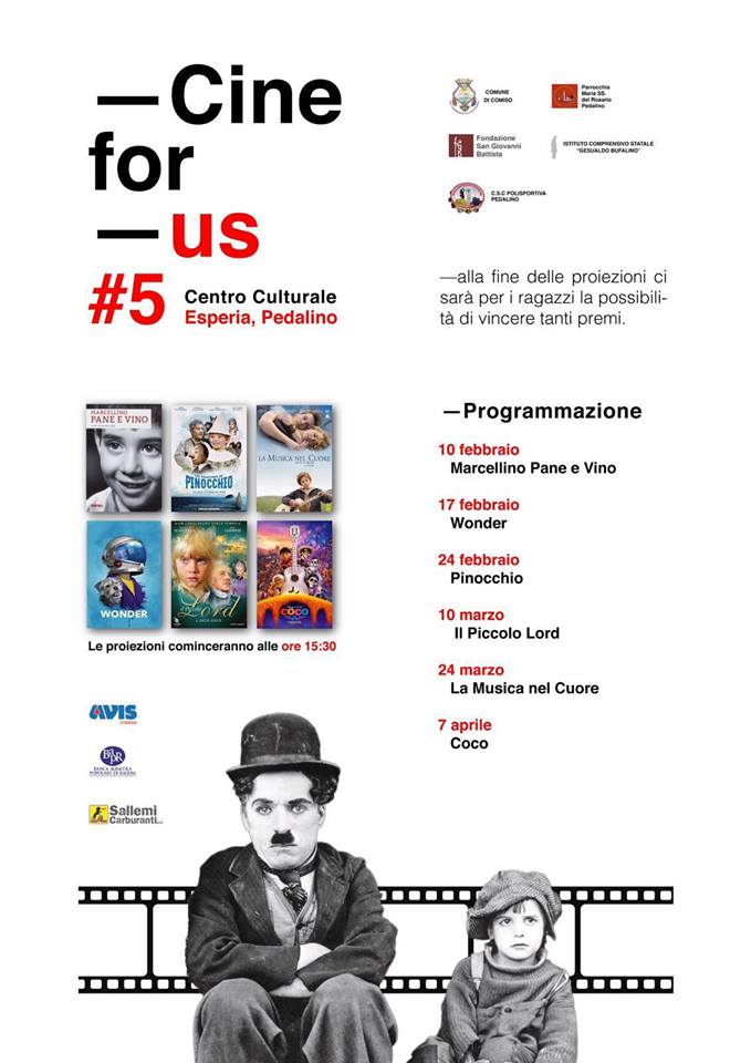 “Cine For Us #5”, a Pedalino sei film in programma