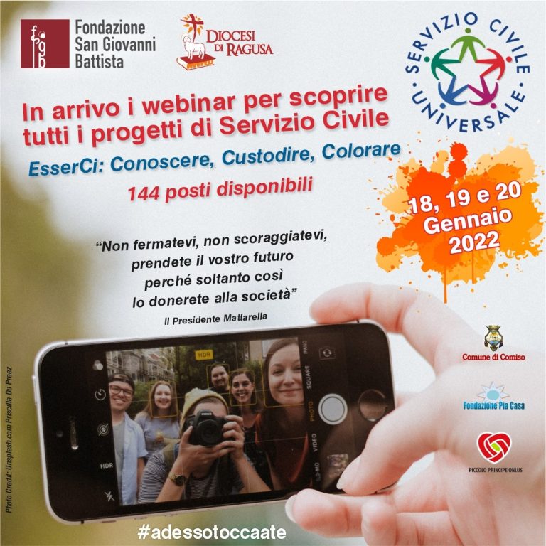 In arrivo i webinar informativi sui progetti e sulle modalità di partecipazione al bando del Servizio Civile Universale