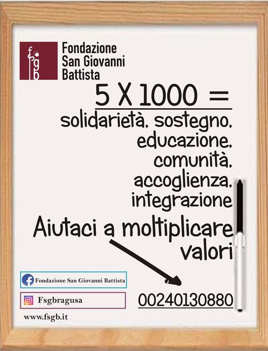 Con il tuo 5 x 1000 ci aiuti a moltiplicare valori