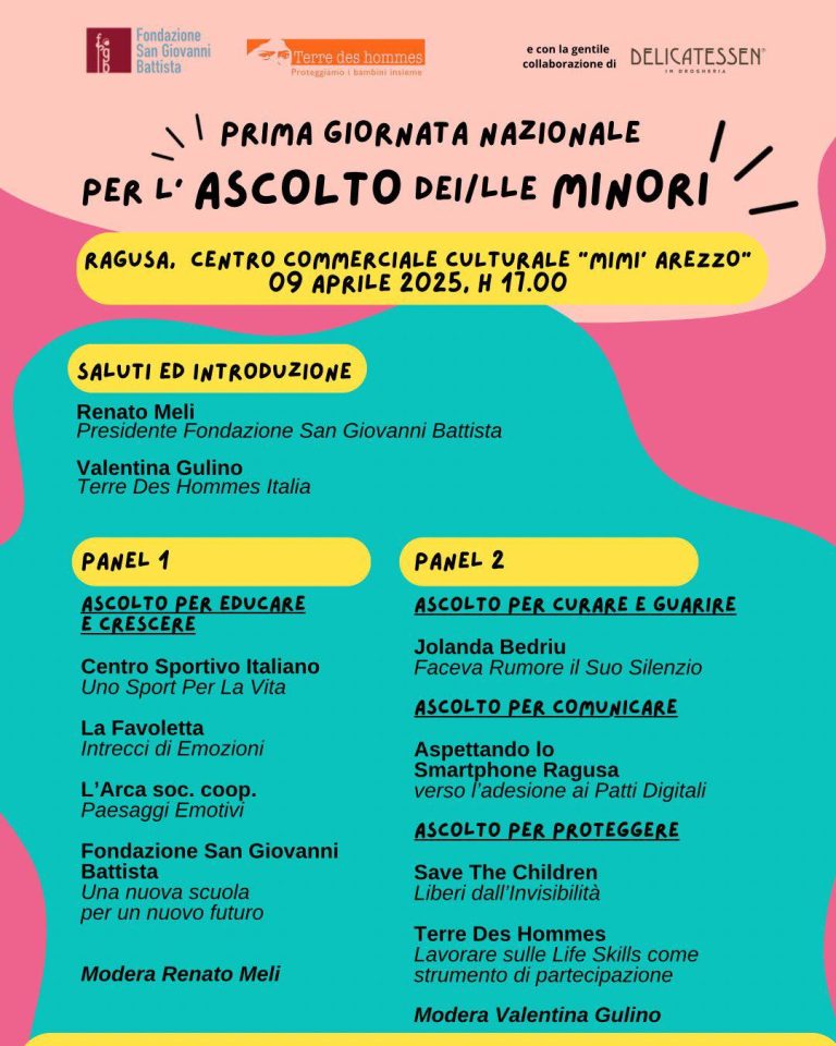 Giornata nazionale dell’ascolto dei minori